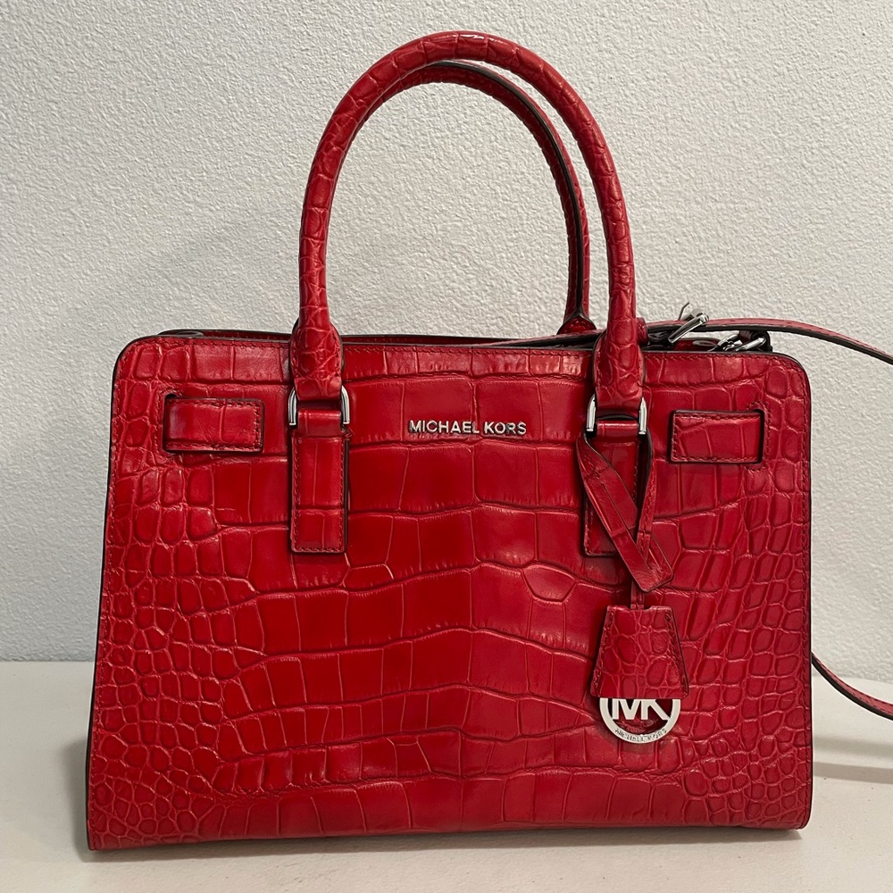 Michael Kors Handbag - Red Alligator Leather Skin - Picture 2 of 7